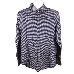 ROBERT GRAHAM Modern Americana Tailored Fit Button Up Shirt Men's 2XL Purple